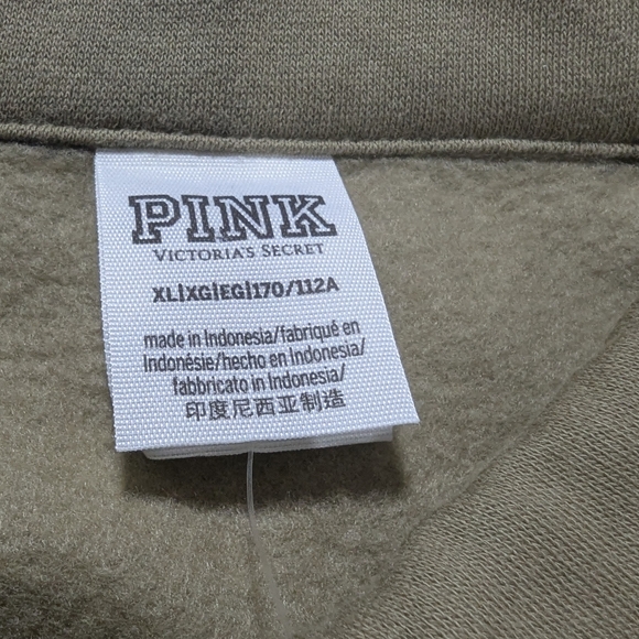 PINK Victoria's Secret Polo Long Sleeve Sweatshirt With Pockets Size XL - Picture 5 of 11